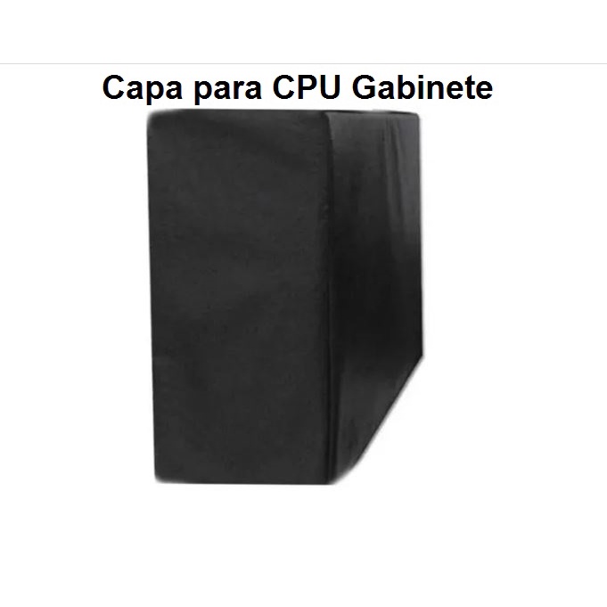 Capa para CPU Gamer Gabinete de Computador confeccionado em TNT Grosso. Medidas 38 cm x 20 cm x 45 cm (A x L x P)