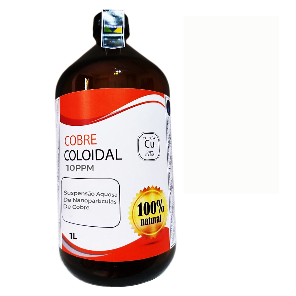 Cobre Coloidal 10ppm 1 Litro | Shopee Brasil