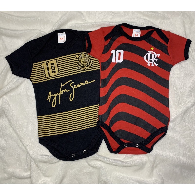 Body Infantil Temáticos de Times || 100% Algodão