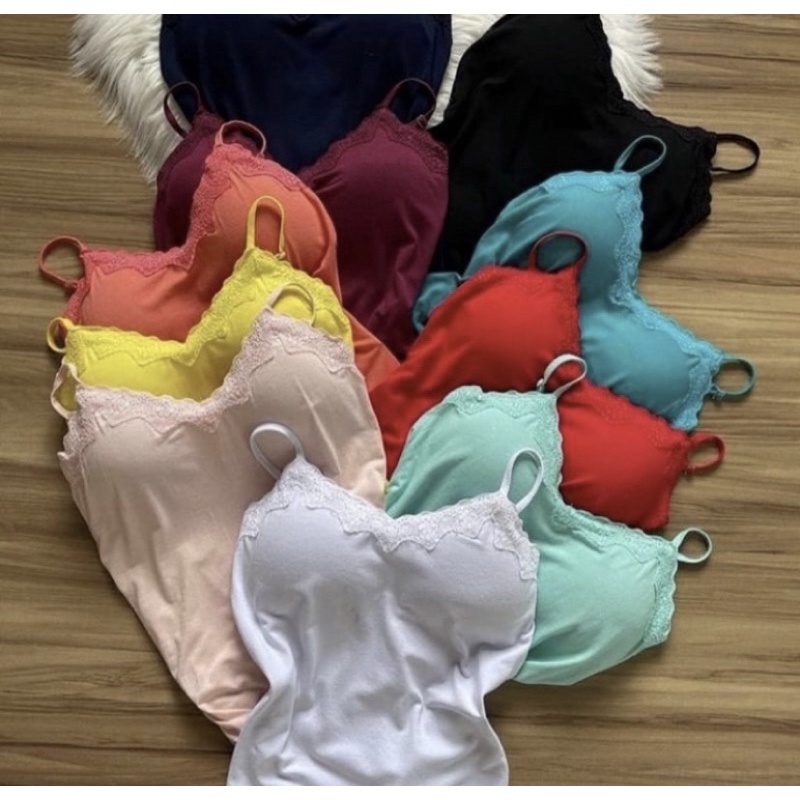 Kit 3 Blusas Femininas Viscolaycra com Bojo