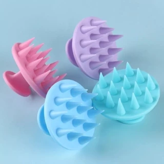 Escova Massageadora De Silicone Couro Cabeludo