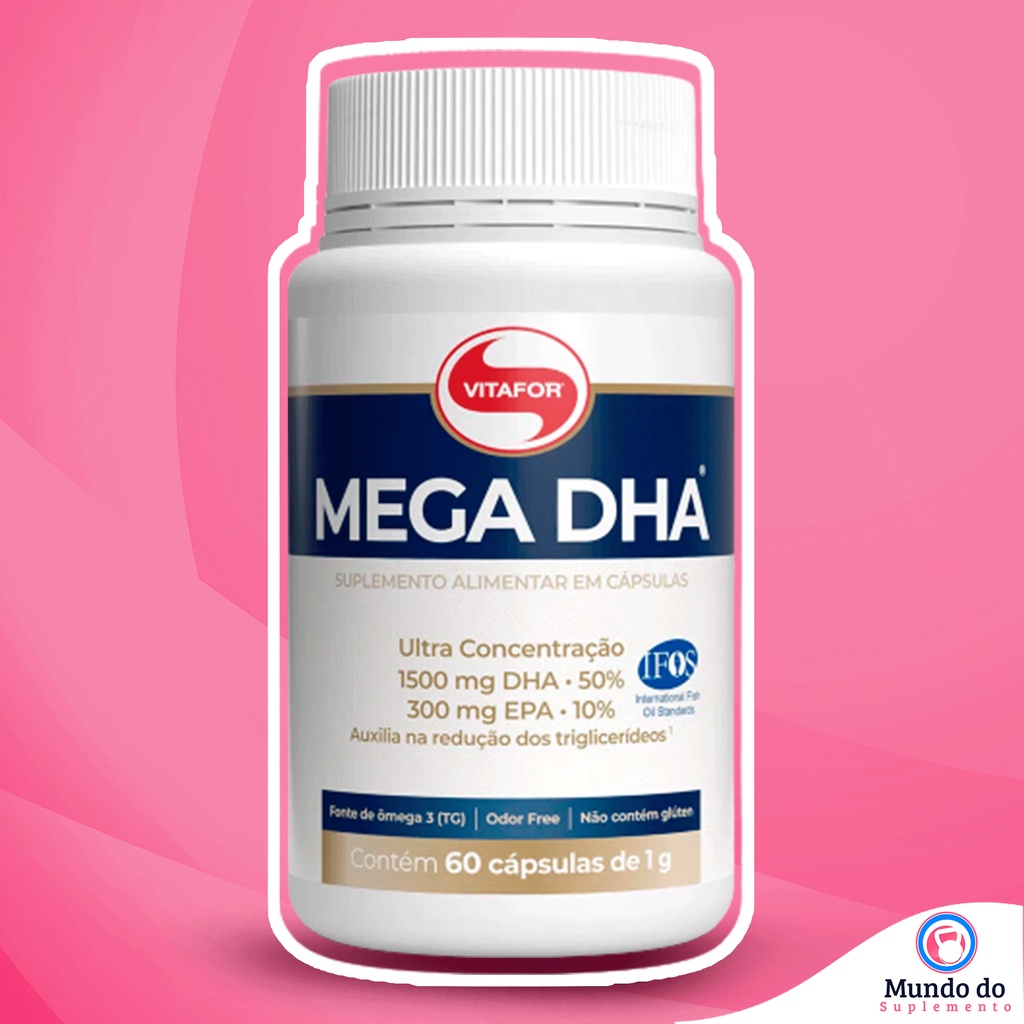 Mega DHA Ômega 3 1000mg 60 Caps - Vitafor | Shopee Brasil