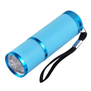 Mini lanterna portátil bateria led ultra violeta seca unha gel Uv 9 led
