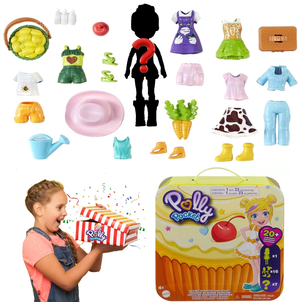 Boneca Polly Pocket Parque Infantil Roda E Surpresa Sorvete