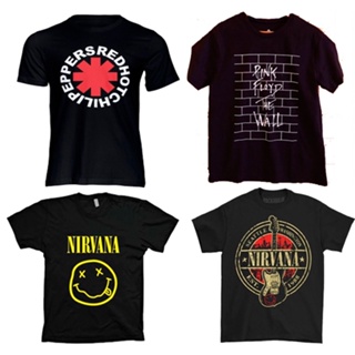 Kit 3 Camisetas Camisa Banda Nirvana Rock Roll Punk Ramones