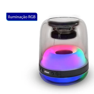 Caixa de som Bluetooth Portátil LED RGB Estéreo TWS Multimídia XDG-8603