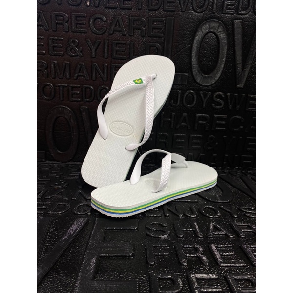 chinelo unissex sandália havaiana brandeira Brasil azul branco preto