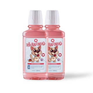 Kit 2 Xô bafinhos: Tratamento Bucal para Cães e Gatos - 250 mL - Trata Mau Hálito, Tártaro, Cárie, Gengivite e Placa