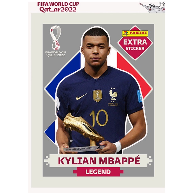 Copa 2022 - Figurinha Extra Legend Kylian Mbappé BASE (