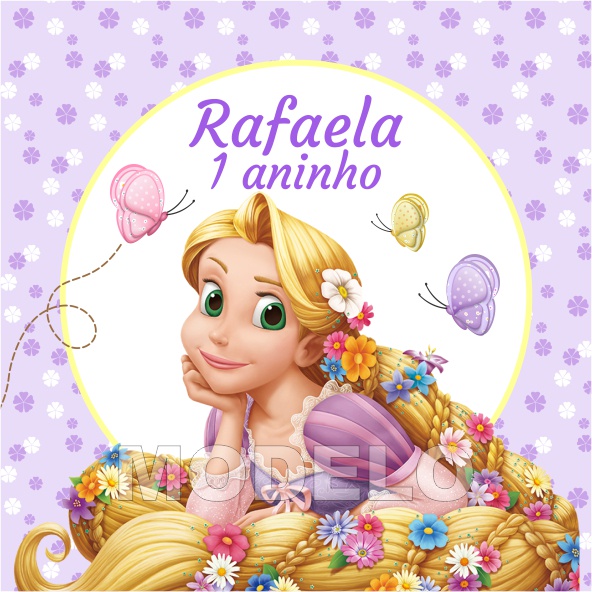 15 Adesivos Caixa Acrílica Rapunzel Enrolados - Tubete - Caixa Acrílica ...