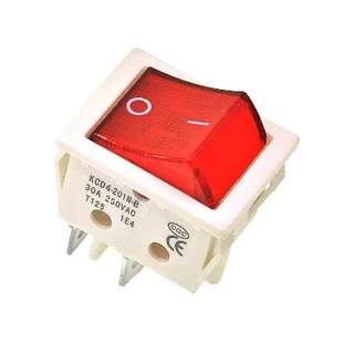 Chave interruptor Kcd4 Kcd4-201n-b 4 pinos 30A 250V 22x26mm on-off - eletrônica - 1 peça