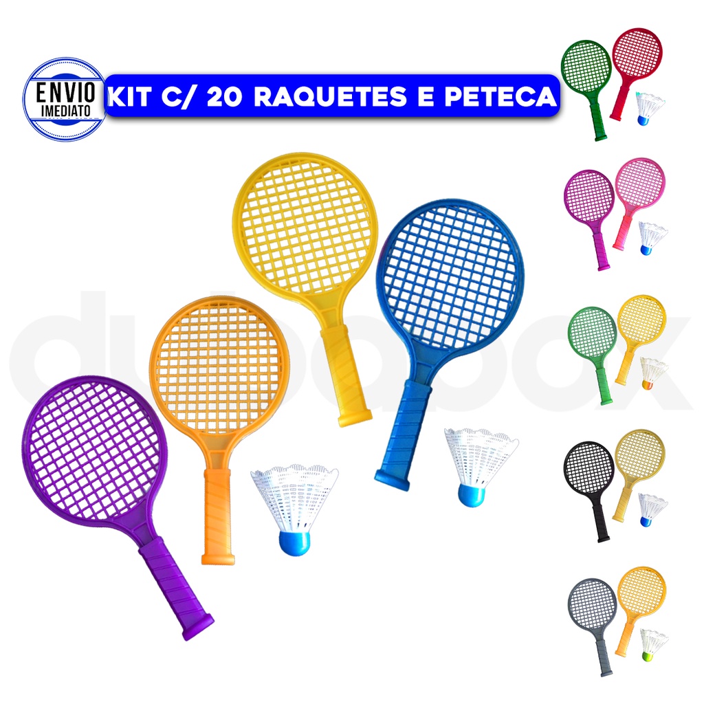 10 Pares Jogo de Raquete infantil com Peteca | Shopee Brasil
