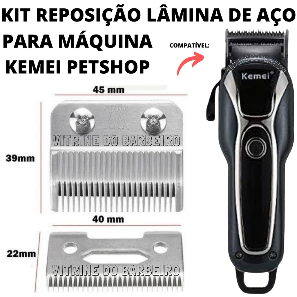 Lâmina De Aço P/ Máquina Tosa Pet 1991 Kit Reposição!! | Shopee Brasil