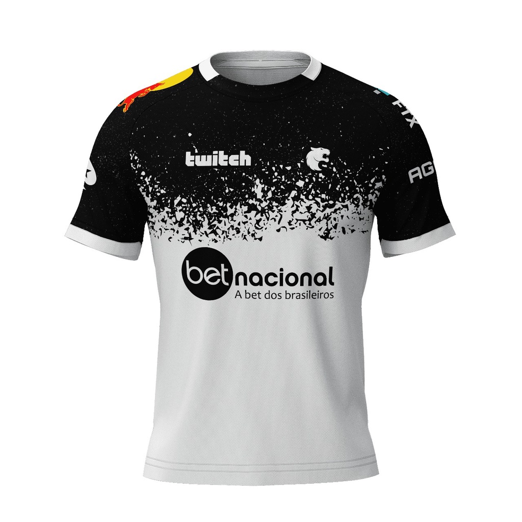 Camiseta Casual Furia Counter Strike Uniforme Esportivo Lançamento Full Ref 0567