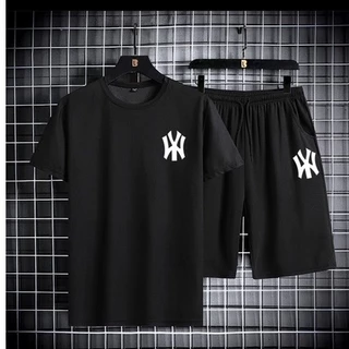 Kit Verão Bermuda e Camiseta + Relogio Digital NY EUA Top