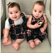 Roupa para gêmeos conjunto menina e menino ensaio fotográfico Natal Prop Newborn e acompanhamento