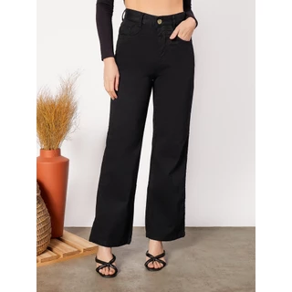 Calça Jeans Feminina Wide Leg Coloridos
