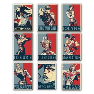 Placa decorativa MDF Joseph Joestar - JoJo's Bizarre Adventure Anime
