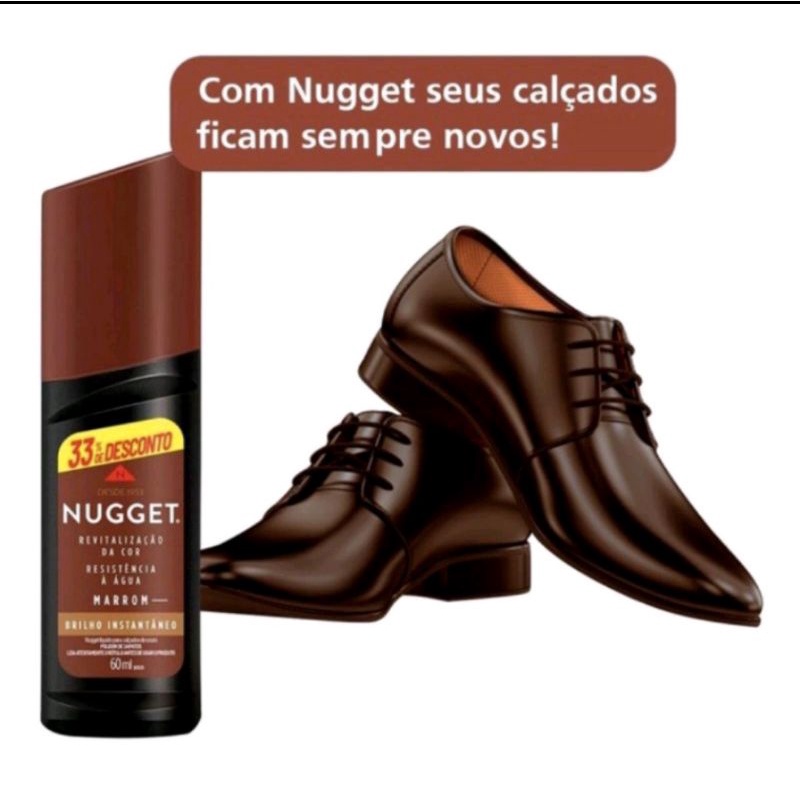Graxa líquida para sapatos Nugguet marrom 60ml