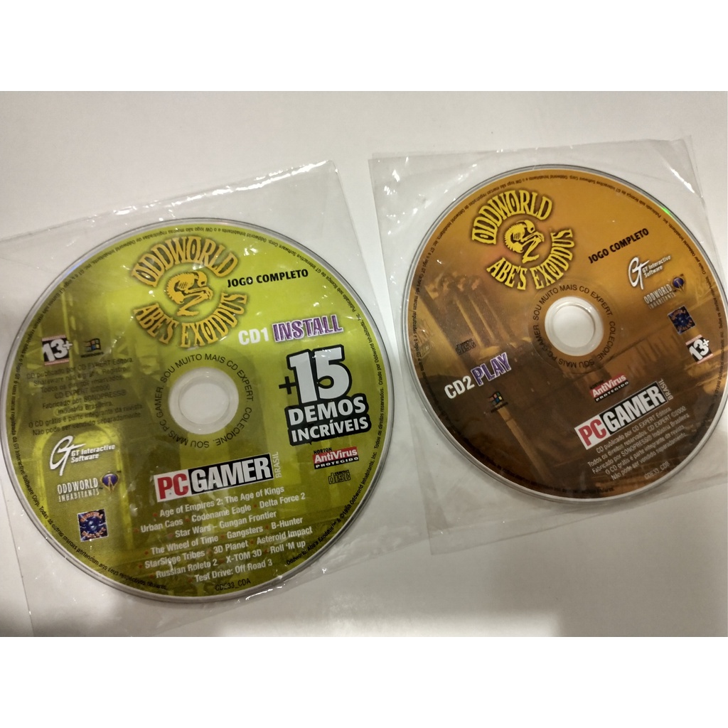 Oddworld Abes Exoddus jogo antigo pc cd original completo revista CD Expert