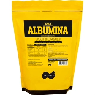 Albumina Pura 80% Natural e Sabores - 1000g - Naturovos (Edição Limitada) em Oferta na Shopee