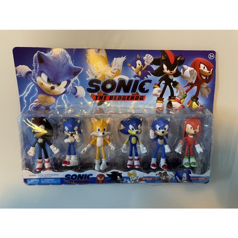 Kit 6 Bonecos - Sonic e sua turma