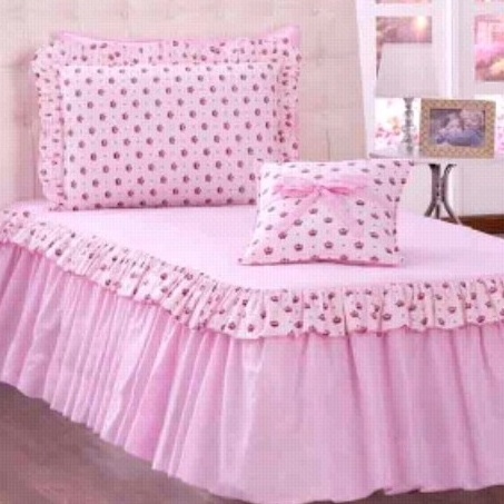 Kit Colcha Princesa Solteiro 03 peças Menina Rosa Coroa | Shopee Brasil