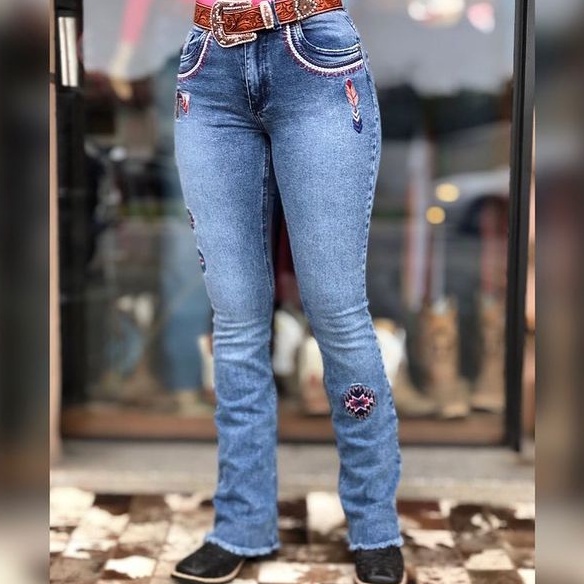 Calça store jeans bordada