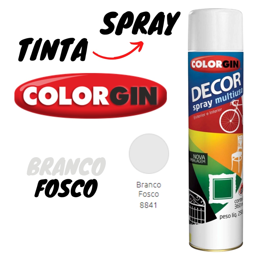 Tinta Spray Branco Fosco 360ml Shopee Brasil