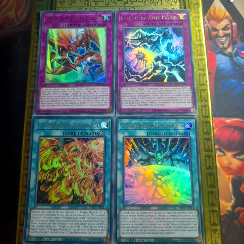 Yu-gi-oh! Cartões de Anime de Deus, Coleção de Cartões DIY, Deus