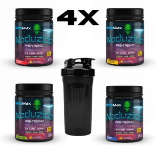Pre treino Abduzido Nitromax com 4 e Coqueteleira