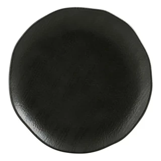 Jogo Pratos Sobremesa Orgânico Preto Matte Porto Brasil 6 Un