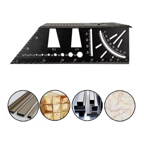 Esquadro Com Gabarito Multiuso Mitra 3d Profissional Oferta