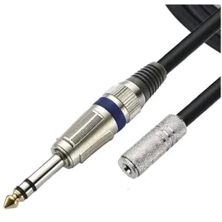 Kit 5cabos Extensor P2 P10 Stereo Fone Ouvido Retorno 5m