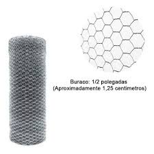 Tela Hexagonal Viveiro Fio 24 (0,56mm) malha (1,25cm) - Rolo 50m