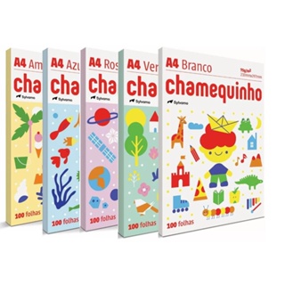 Combo Papel Sulfite Colorido A4 Com 500 Folhas 210x297mm