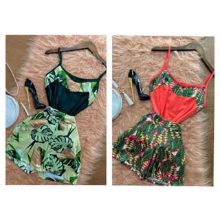Kit 2 conjunto luxo blusa e short cintura alta Veste 38 ao 42 (T&G)