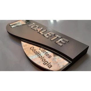 Toalete placa para Banheiro personalizada.