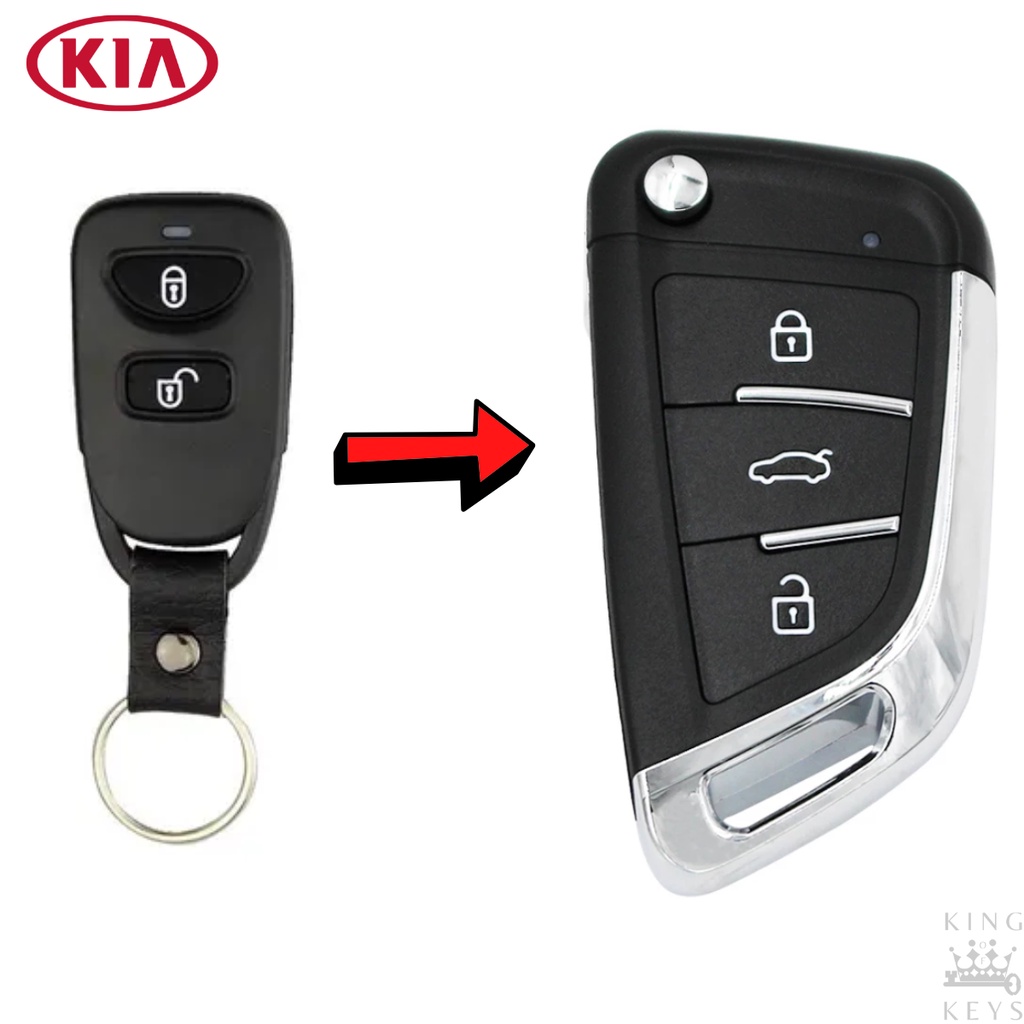 Ontto Portachiavi In Pelle Con Protezione Completa Per Telecomando Auto - Compatibile Kia Ceed, Cerato, Optima