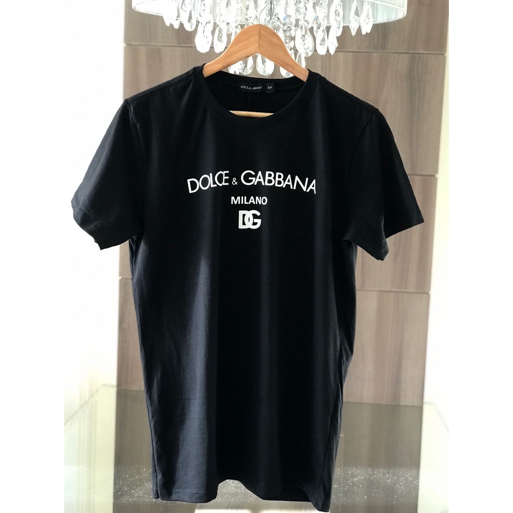 Camiseta Masculina Dolce gabbana estampa em Gel milano DG malha 30.1 ...