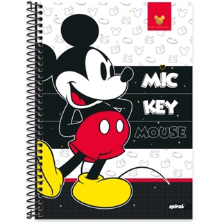 Caderno Universitário Capa Dura 1x1 80 Folhas Mickey