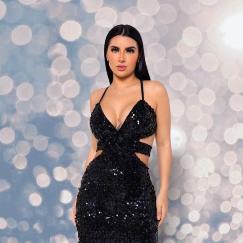 Vestido 2024 preto balada