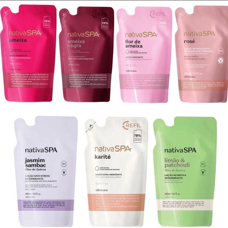 Refil Loção Desodorante Hidratante Corporal Nativa SPA  350ml O Boticário - O Boticário em Oferta na Shopee