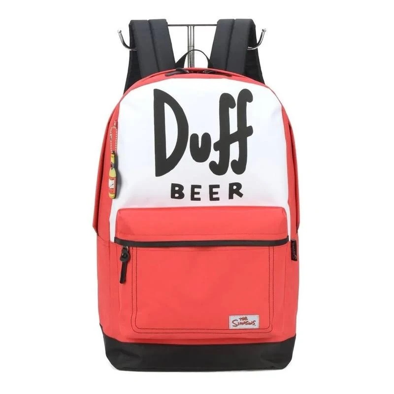 Mochila de Costas Os Simpsons Duff Beer Vermelha Original