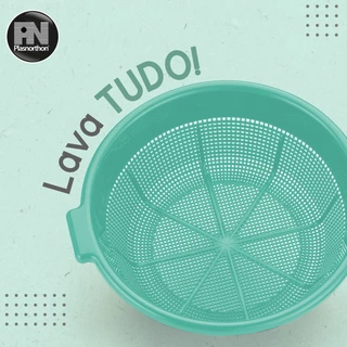 Escorredor Plástico Lava Tudo Lava Arroz, Macarrão, Legumes em Plástico - Plasnorthon
