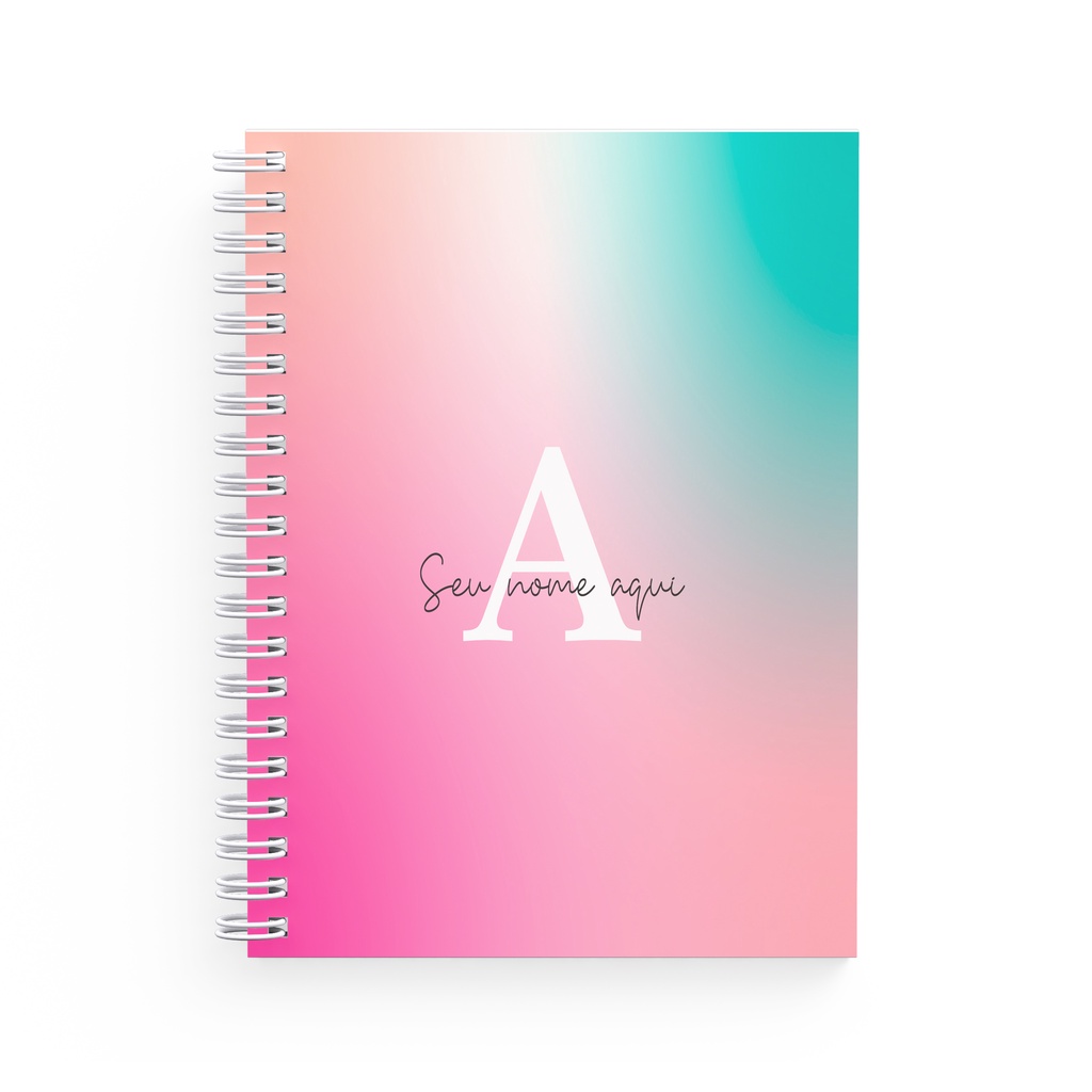 Agenda Personalizada Com Inicial E Nome Rosa E Azul | Shopee Brasil