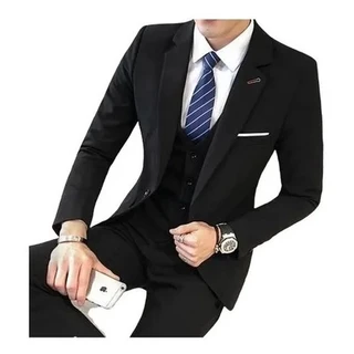 Blazer + Calça Slim Masculino Preto - Paleto+calça+barato!!