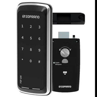 Fechadura Digital Aviso Sonoro Alta Temperatura Bateria Sobrepor Alta Segurança SOPRANO Original em Oferta na Shopee