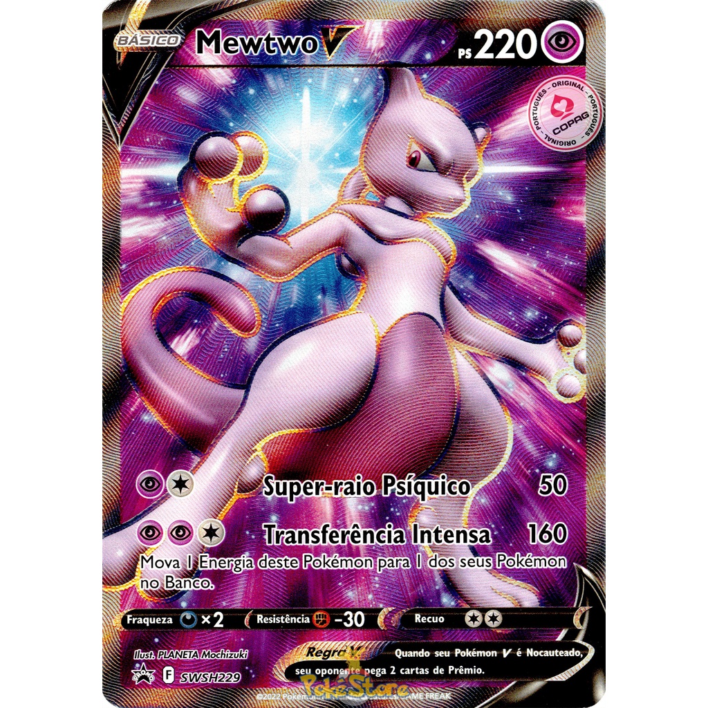 Pokemon Battle Academy Pokmon TCG: Mewtwo V - 030/078 - Pokmon GO Set -  Half Art Card - Near Mint