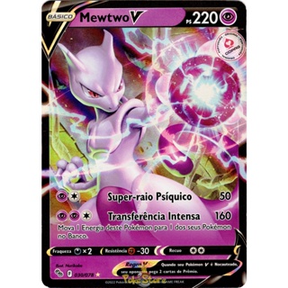 Carta Mewtwo V Original Pokémon Go, Brinquedo Copag Usado 87468717